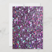 バチェロレッテ招待状 |パープルグリッター 招待状 (裏面)