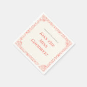 バチェロレッテ招待状、ブライダルシャワー スタンダードカクテルナプキン (角)