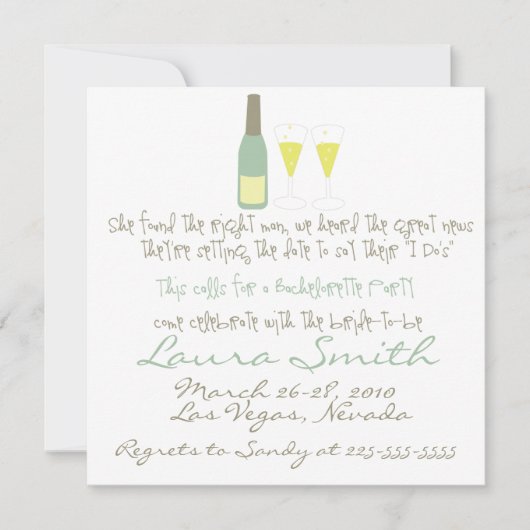 バチェロレッテ招待状 招待状 (正面)