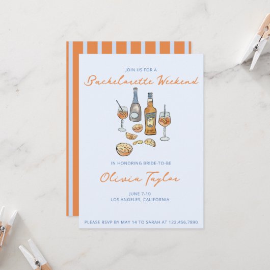 バチェロレッテ招待状 招待状 (正面/裏面インサイチュ)