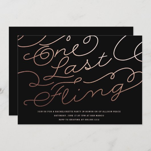 バチェロレッテ招待状//最後の1回 招待状 (正面/裏面)