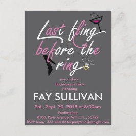 バチェロレッテ招待 インビテーションポストカード