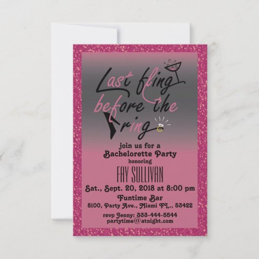 バチェロレッテ招待 招待状 (正面)