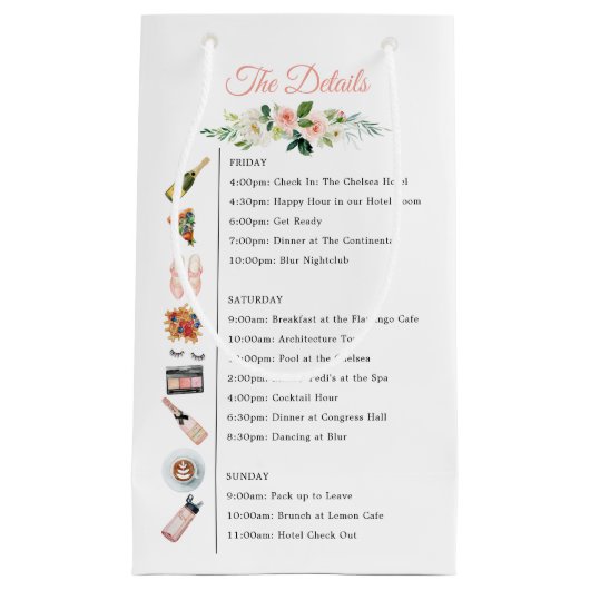 バチェロレッテ旅程のお気に入りバッグ スモールペーパーバッグ (正面)