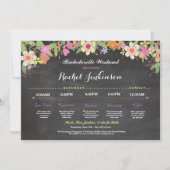 バチェロレッテ旅程ブライダルシャワーチョーク招待状 招待状 (正面)