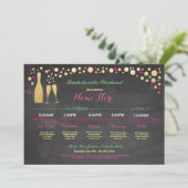 バチェロレッテ旅程ブライダルシャワーチョーク招待状 招待状 (スタンド正面)