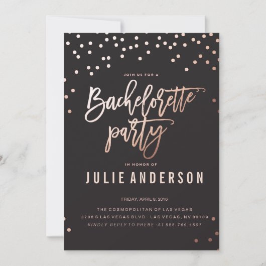 バチェロレッテ旅程//黒の招待 招待状 (正面)