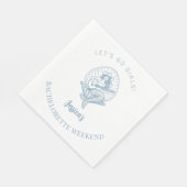 バチェロレッテ沿岸女性のカーボーイビーチバッハ スタンダードランチョンナプキン (角)