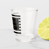 バチェロレッテ白黒のストライプ金ゴールド ショットグラス (右)