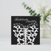 バチェロレッテ白黒コルセット動物 招待状 (スタンド正面)