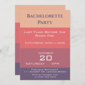 バチェロレッテ秋色ストライプ色の –  招待状 (正面/裏面)