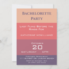 バチェロレッテ秋色ストライプ色の –  招待状