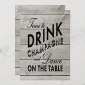 バチェロレッテ素朴シャンパンを飲む時間 招待状 (正面/裏面)