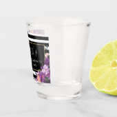バチェロレッテ紫バイオレットフローラ ストライプの ショットグラス (右)