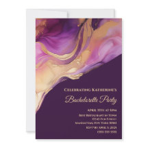 バチェロレッテ紫モダンピンクと金ゴールド