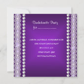バチェロレッテ紫薄紫コルセットタッセル 招待状 (裏面)