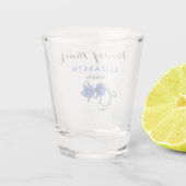 バチェロレッテ結婚メイド・オブ・オーナー（花嫁付き添い人）ブルー ショットグラス (裏面)