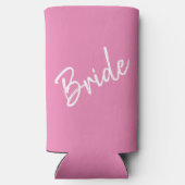 バチェロレッテ結婚/s – ピンク&ホワイト – 花嫁 – スリム缶クーラー (裏面)