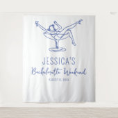 バチェロレッテ背景フォトブース タペストリー (正面)