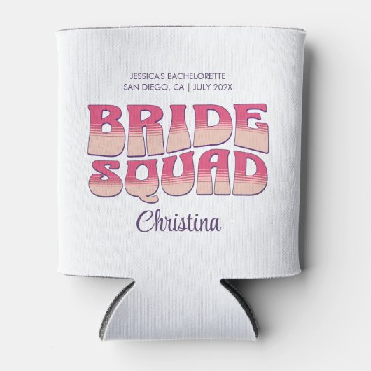 バチェロレッテ花嫁の花嫁のメイド熱ピンク 缶クーラー (正面)