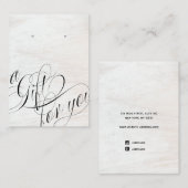 バチェロレッテ花嫁スクリプト木製イヤリング コーリングカード (正面/裏面)