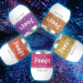 バチェロレッテ花嫁ダーク金ゴールドワインタンブラー