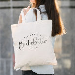 バチェロレッテ花嫁書道結婚の トートバッグ<br><div class="desc">バチェロレッテBridesmaid書結婚道のトートバッグはおもしろいと書かわいらしを特徴とし、イベントの日付と名パーソナライズされた前を示す。これはバチェロレッテのための完璧な贈り物を作る – それをおもしろいで満たす！</div>