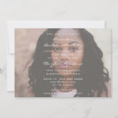 バチェロレッテ誕生日パーティー写真BlueGrunge 王室の 招待状 (正面)