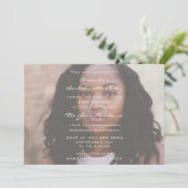 バチェロレッテ誕生日パーティー写真BlueGrunge 王室の 招待状 (スタンド正面)