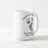 バチェロレッテ誕生月の花2月バイオレット コーヒーマグカップ (正面右)