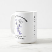 バチェロレッテ誕生月の花2月バイオレット コーヒーマグカップ (正面左)