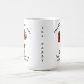 バチェロレッテ誕生月花ポピー威厳があるピー コーヒーマグカップ (中央)