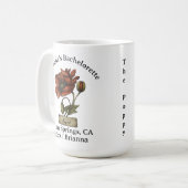 バチェロレッテ誕生月花ポピー威厳があるピー コーヒーマグカップ (正面左)