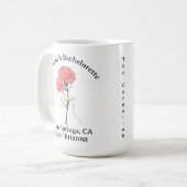 バチェロレッテ誕生月花1月カーネーション コーヒーマグカップ (正面左)
