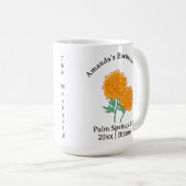 バチェロレッテ誕生月花10月マリゴールド コーヒーマグカップ (正面右)