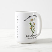 バチェロレッテ誕生月花4月デイジー コーヒーマグカップ (正面右)