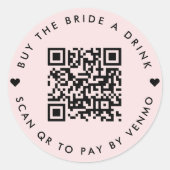 バチェロレッテ買・ザ・ブリディ | QRコードピンク ラウンドシール (正面)
