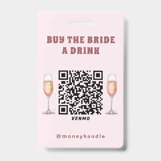 バチェロレッテ買Aの花嫁AドリンクQRコード バッジ (表面)