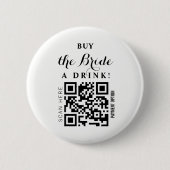 バチェロレッテ買Bride a drink QR code 缶バッジ (正面)
