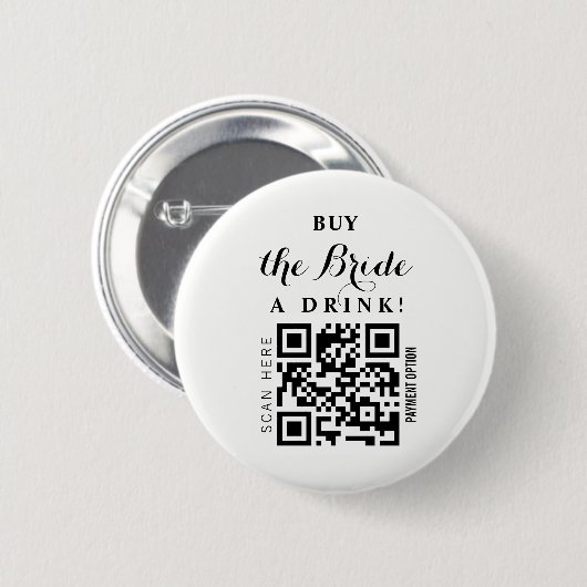 バチェロレッテ買Bride a drink QR code 缶バッジ (正面&裏面)