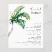 バチェロレッテ週末の旅程と招待状 (裏面)