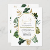 バチェロレッテ週末の旅程の予算招待状 (正面/裏面)