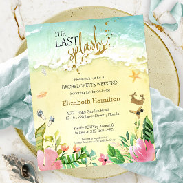 バチェロレッテ週末の旅程の予算招待状