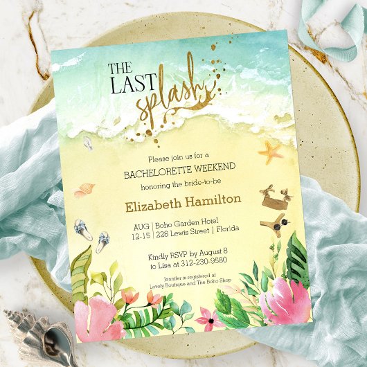 バチェロレッテ週末の旅程の予算招待状