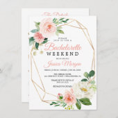 バチェロレッテ週末アイコン旅程フローラ 招待状 (正面/裏面)