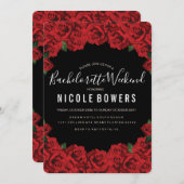 バチェロレッテ週末パーティーの旅程招待状 招待状 (正面/裏面)