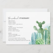 バチェロレッテ週末パーティー旅行日程サボテン工場 招待状 (裏面)