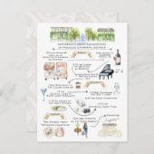 バチェロレッテ週末旅程|サバンナ,ジョージア インビテーションポストカード (正面/裏面)