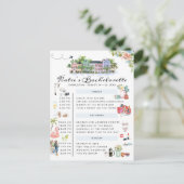 バチェロレッテ週末旅程 |チャールストン、SCイン インビテーションポストカード (スタンド正面)