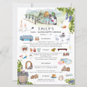 バチェロレッテ週末旅程   Napaワイナリー 招待状
